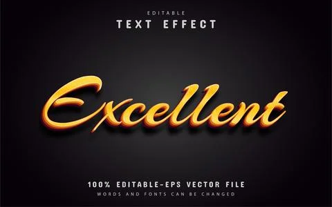 Excellent text effect editable Stock Illustration