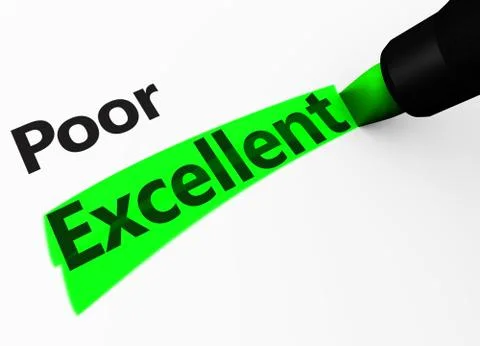 Excellent Vs Poor Customer Service Rating Stock Illustration