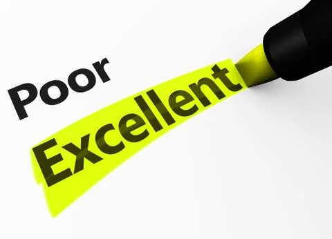 Excellent Vs Poor Customer Survey Review Stock Illustration