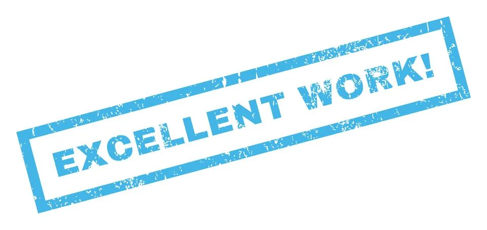 Excellent Work! Rubber Stamp Illustrazione stock