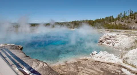 Excelsior geyser 스톡 사진