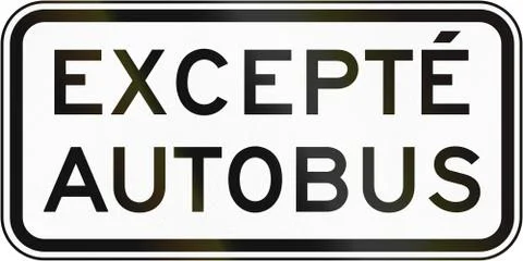 Except Bus in Canada Illustrazione stock
