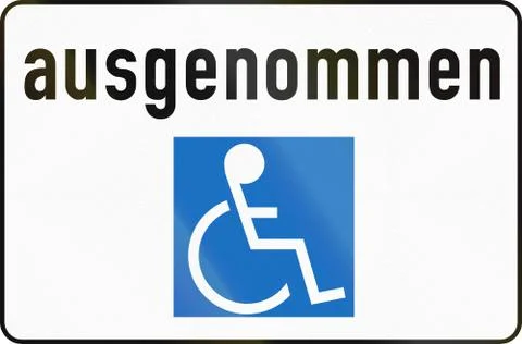 Except People Using Wheelchairs in Austria Stock Illustration