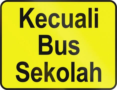 Except School Bus In Brunei Stock Illustration