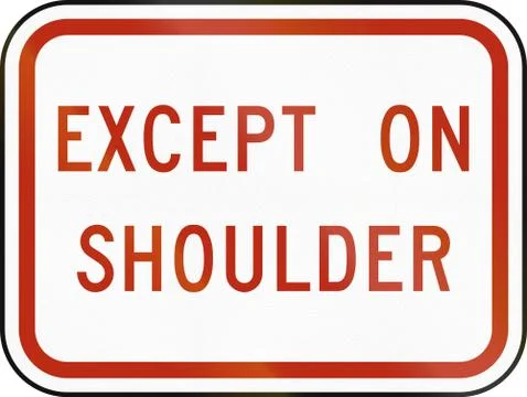 Except On Shoulder Stock Illustration