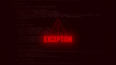 Exception Message Animation System Failure Notification Stock Footage 343552827