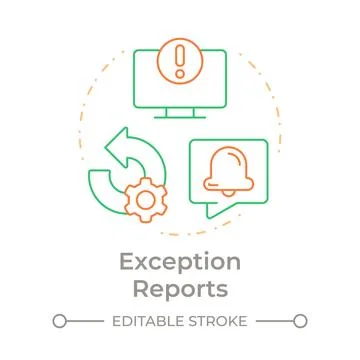 Exception reports duo tone concept icon Stock Illustration