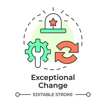 Exceptional change multi color concept icon Stock Illustration