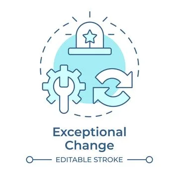 Exceptional change soft blue concept icon Stock Illustration