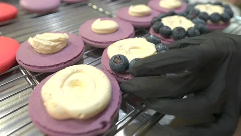 Exceptional macaron preparation process Stock Footage 218199134