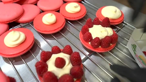 Exceptional macaron preparation process Stock Footage 218199171