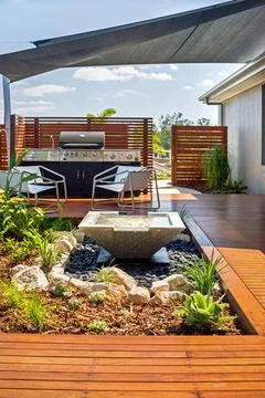 An exceptional outdoor seating Stock Photos