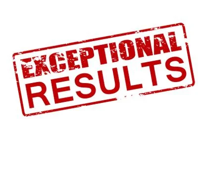 Exceptional results Stock Illustration