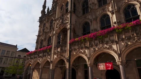 Exceptional structure that dominates the square Stock Footage 250857351