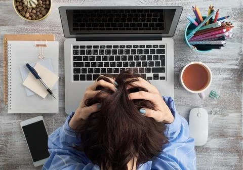 Excess information. Difficult situation, problems. Anxiety, stress, depress.. Stock-Fotos