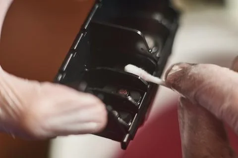 Excess ink is removed from the printhead Stock Photos