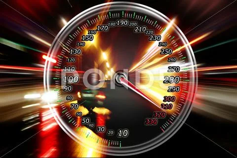 Excessive speed on the speedometer Stock Illustration