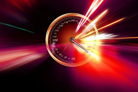 Excessive speed on the speedometer 스톡 일러스트