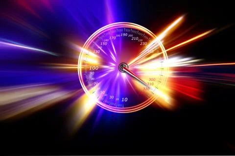 Excessive speed on the speedometer Stock Illustration