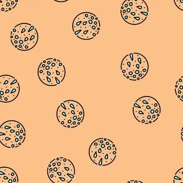 Excessive sweating disease symptom vector seamless pattern Illustrazione stock