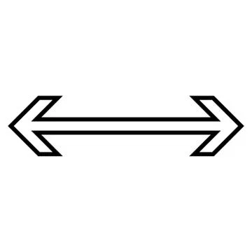 Exchange Arrow Horizontal Contour Vector Icon Stock Illustration