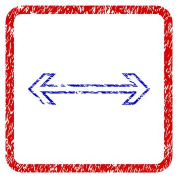Exchange Arrow Horizontal Grunge Framed Icon イラスト素材