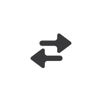 Exchange Arrow Icon. isolated perfect pixel with flat style in white backgrou Stock Illustration