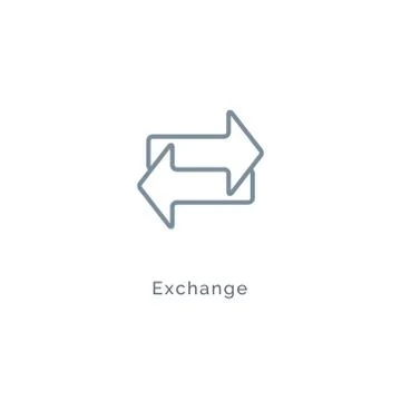 Exchange arrow icon, reverse swap vector switch flip. Exchange data symbol icon Stock Illustration