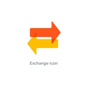 Exchange arrow icon, reverse swap vector switch flip. Exchange data symbol icon Stock Illustration
