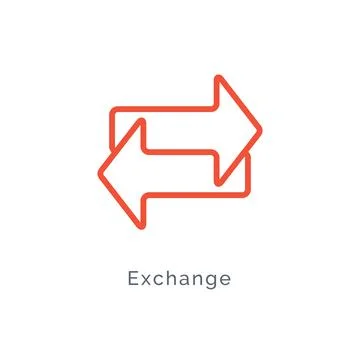 Exchange arrow icon, reverse swap vector switch flip. Exchange data symbol icon Stock Illustration