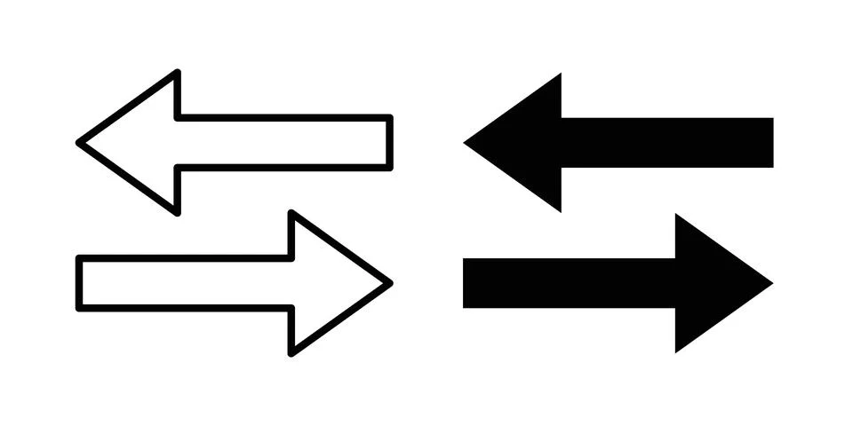 Exchange arrow icon vector, symbol, logo illustrations Stock Illustration