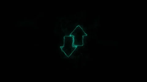Exchange arrow transfer icon with plexus effect. Connected lines with dots Stock Footage 169301257