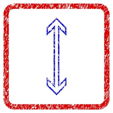 Exchange Arrow Vertical Grunge Framed Icon イラスト素材