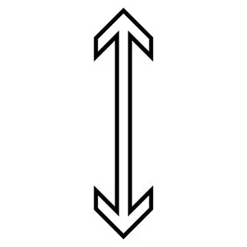 Exchange Arrow Vertical Stroke Vector Icon イラスト素材