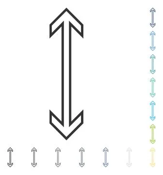 Exchange Arrow Vertical Vector Icon イラスト素材