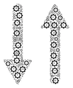 Exchange Arrows Composition of Cog Stock Illustration