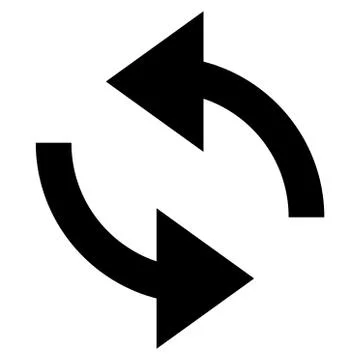Exchange Arrows Flat Vector Icon Stock Illustration
