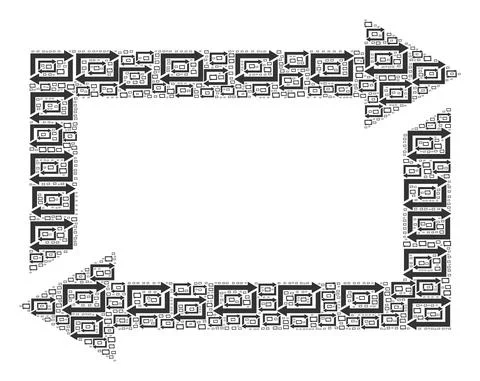 Exchange Arrows Fractal Composition of Itself Items Stock Illustration