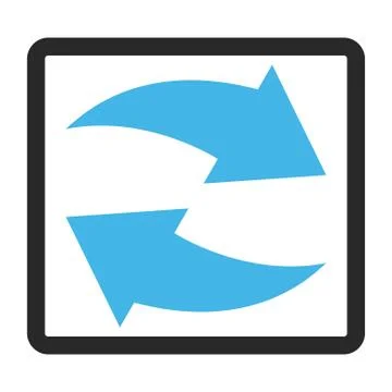 Exchange Arrows Framed Vector Icon Stock Illustration