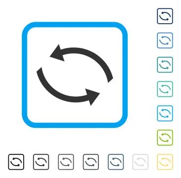 Exchange Arrows Framed Vector Icon Illustrazione stock