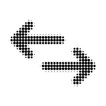 Exchange Arrows Halftone Dotted Icon Stock Illustration
