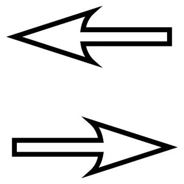 Exchange Arrows Horizontal Outline Vector Icon 스톡 일러스트