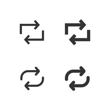 Exchange arrows icon. Return illustration symbol. Sign revolve vector. Stock Illustration