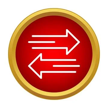 Exchange arrows icon showing data transfer direction 스톡 일러스트