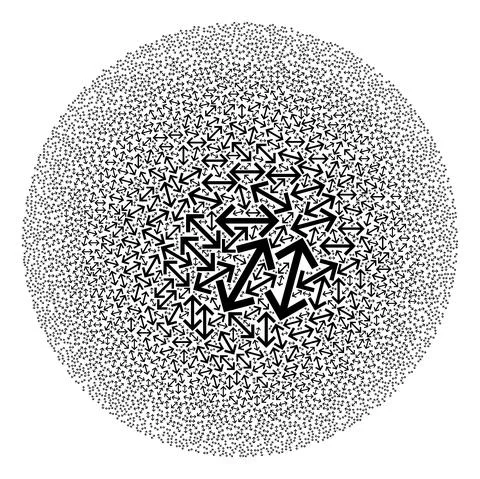 Exchange Arrows Icon Spheric Cluster Mosaic Stockillustratie