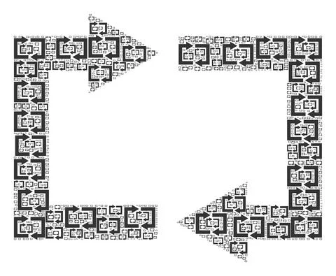 Exchange Arrows Recursion Mosaic of Itself Items Stock Illustration