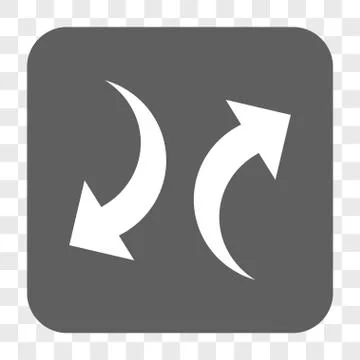 Exchange Arrows Rounded Square Button Stock Illustration