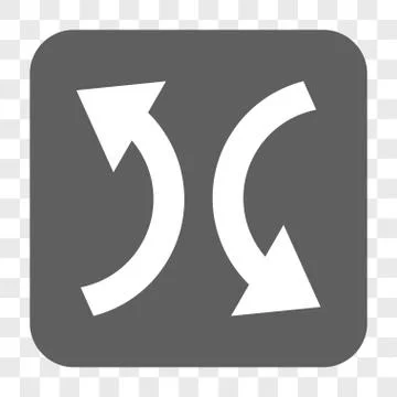 Exchange Arrows Rounded Square Button 스톡 일러스트