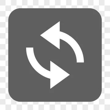 Exchange Arrows Rounded Square Button 스톡 일러스트