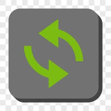 Exchange Arrows Rounded Square Button Illustrazione stock